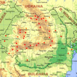Mapa de las montañas de los Cárpatos en Rumanía