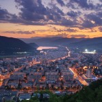 Vista de Piatra Neamt al atardecer