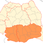 Mapa de Valaquia en Rumanía
